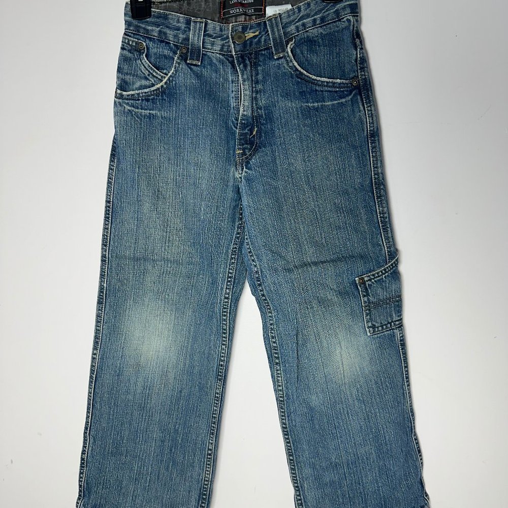 Levi's Little Boys Denim Jeans 10 Reg Adjustable Waistband Pants Workwear EO